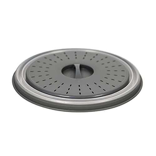 Tovolo Vented Collapsible Medium Microwave Cover (Charcoal) - Splatter Guard & Colander Kitchen Gadget for Food & Meal Prep / Dishwasher-Safe, BPA-Free Silicone & Plastic - Image 6