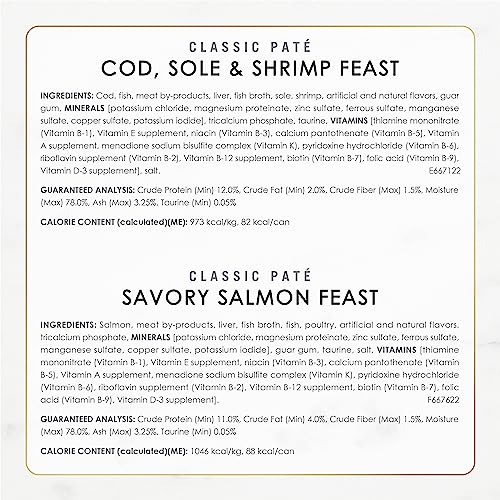 Purina Fancy Feast Seafood Classic Pate Collection Grain Free Wet Cat Food Variety Pack - (Pack of 30) 3 oz. Cans - Image 8