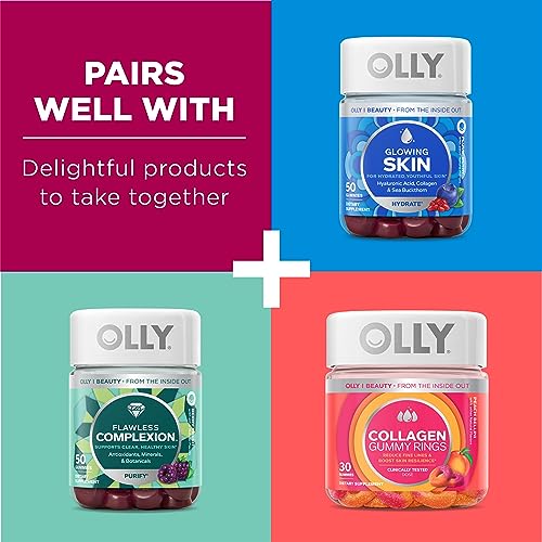 OLLY Undeniable Beauty Gummy, For Hair, Skin, Nails, Biotin, Vitamin C, Keratin, Chewable Supplement, Grapefruit, 30 Day Supply - 60 Count - Image 4