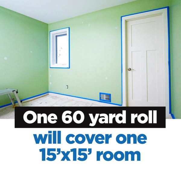 ScotchBlue Original Multi-Surface Painter's Tape, 0.94 Inches x 60 Yards, 1 Roll, Blue, Paint Tape Protects Surfaces and Removes Easily, Multi-Surface Painting Tape for Indoor and Outdoor Use - Image 2
