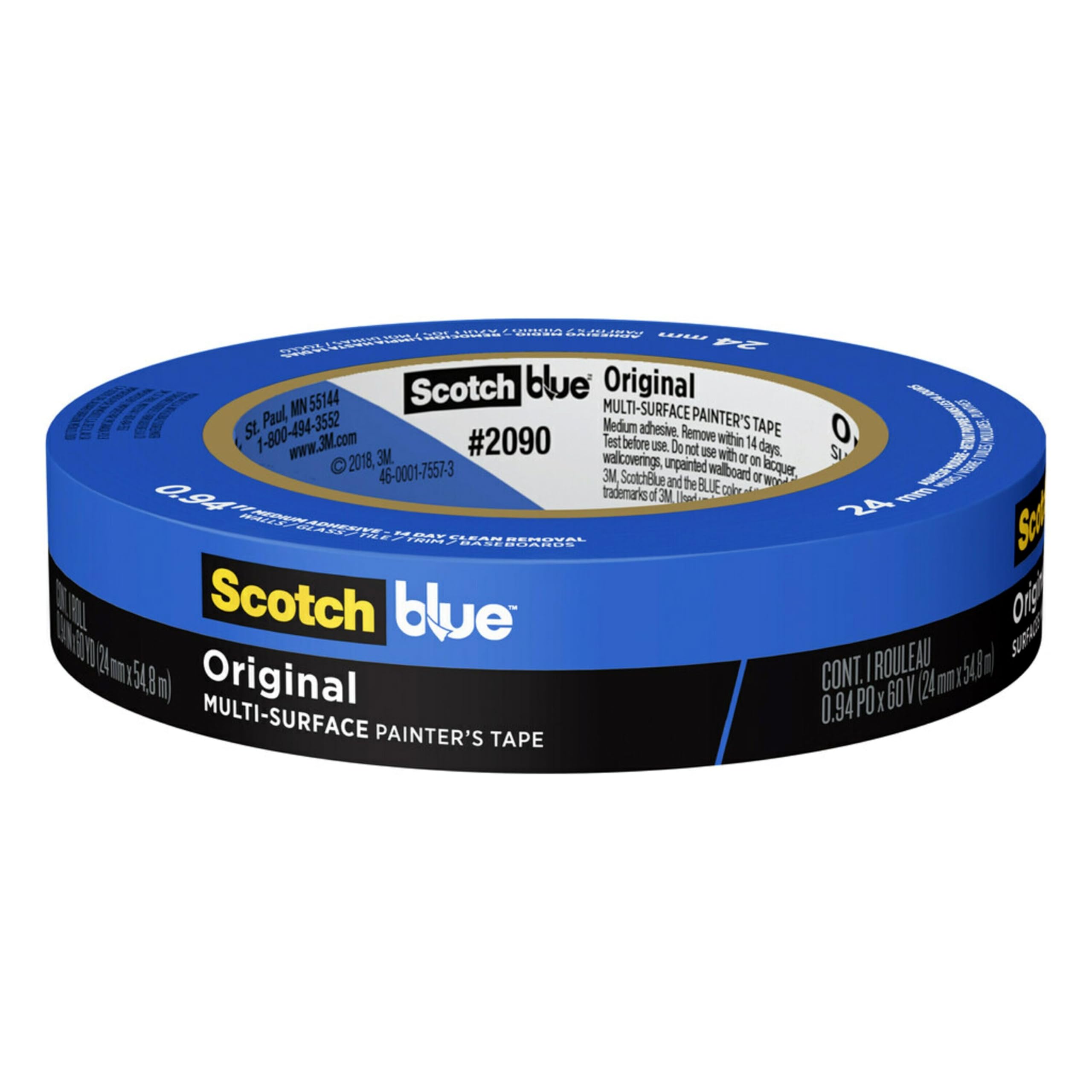 ScotchBlue Original Multi-Surface Painter's Tape, 0.94 Inches x 60 Yards, 1 Roll, Blue, Paint Tape Protects Surfaces and Removes Easily, Multi-Surface Painting Tape for Indoor and Outdoor Use - Image 8
